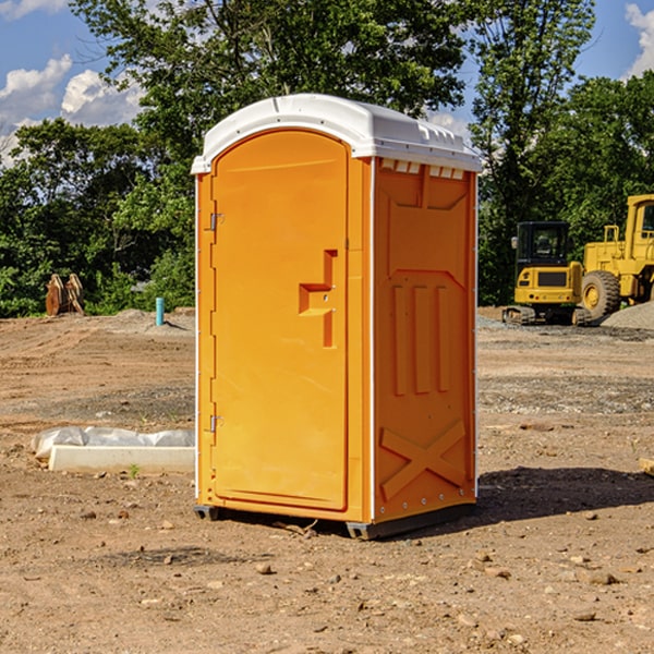 how often are the portable restrooms cleaned and serviced during a rental period in Richland County Montana